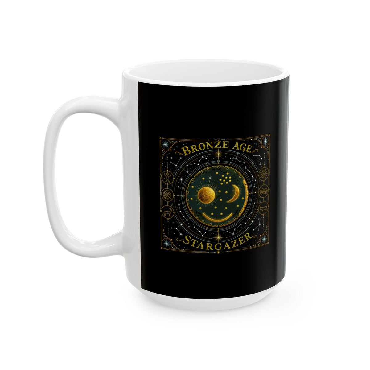 Nebra Disk Stargazer Ceramic Mug, (11oz, 15oz)