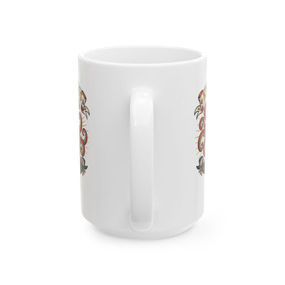 Knossos Bronze Age Crete Octopus Ceramic Mug, (11oz, 15oz)