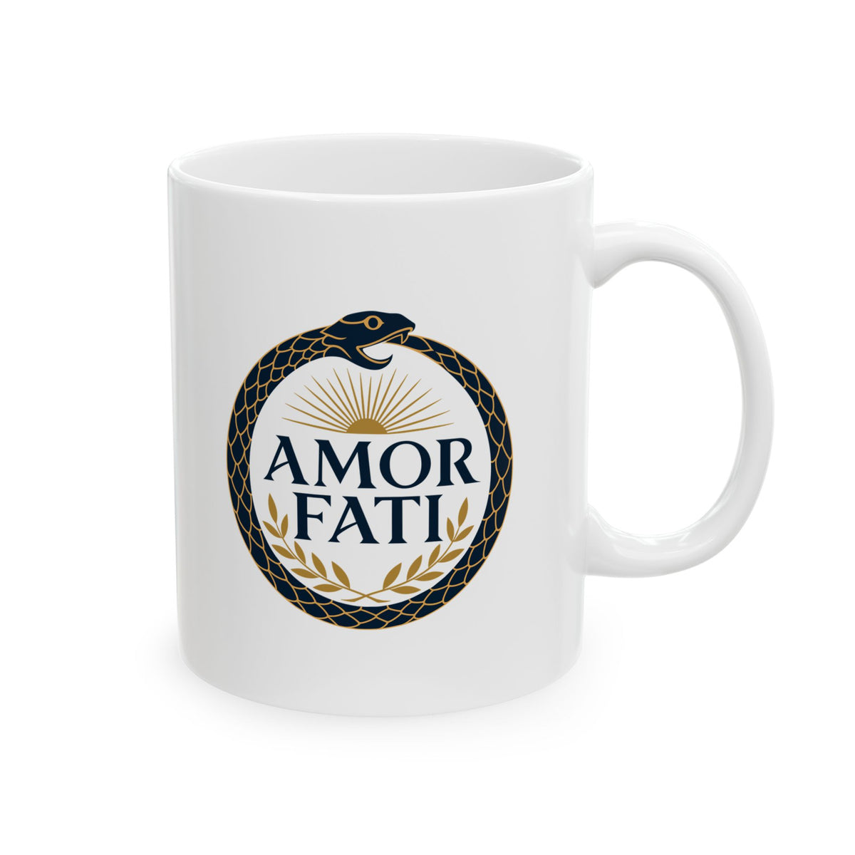 Ouroboros Amor Fati Ceramic Mug, (11oz, 15oz)