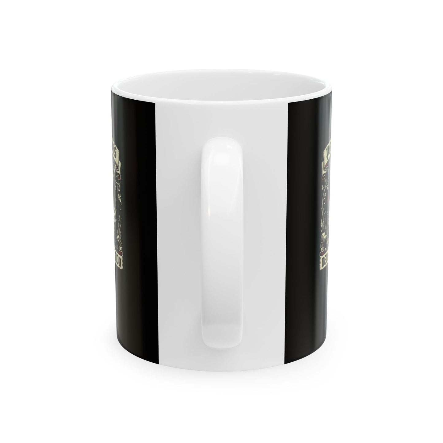 Marginalia Rabbit Peace Not Option Ceramic Mug, (11oz, 15oz)