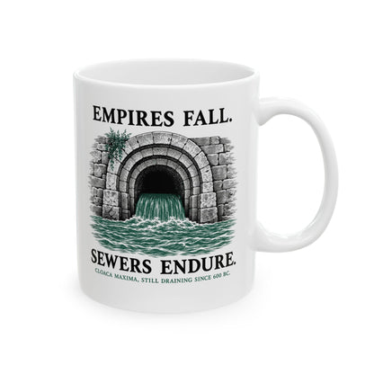 Empires Fall Sewers Endure Cloaca Maxima Ceramic Mug, (11oz, 15oz)