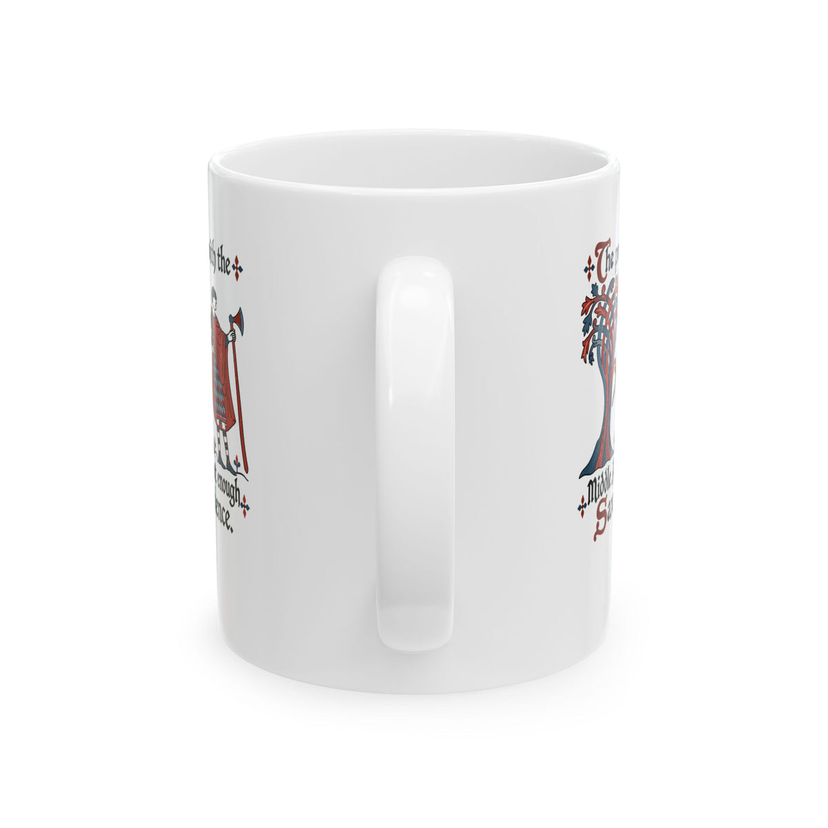 Medieval Manuscript Meme of Saxon Warriors Ceramic Mug, (11oz, 15oz)