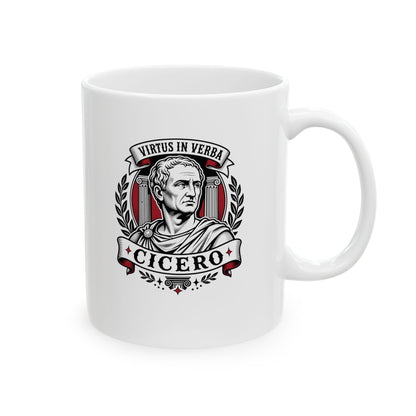 Virtus in Verba Cicero Ceramic Mug, (11oz, 15oz)