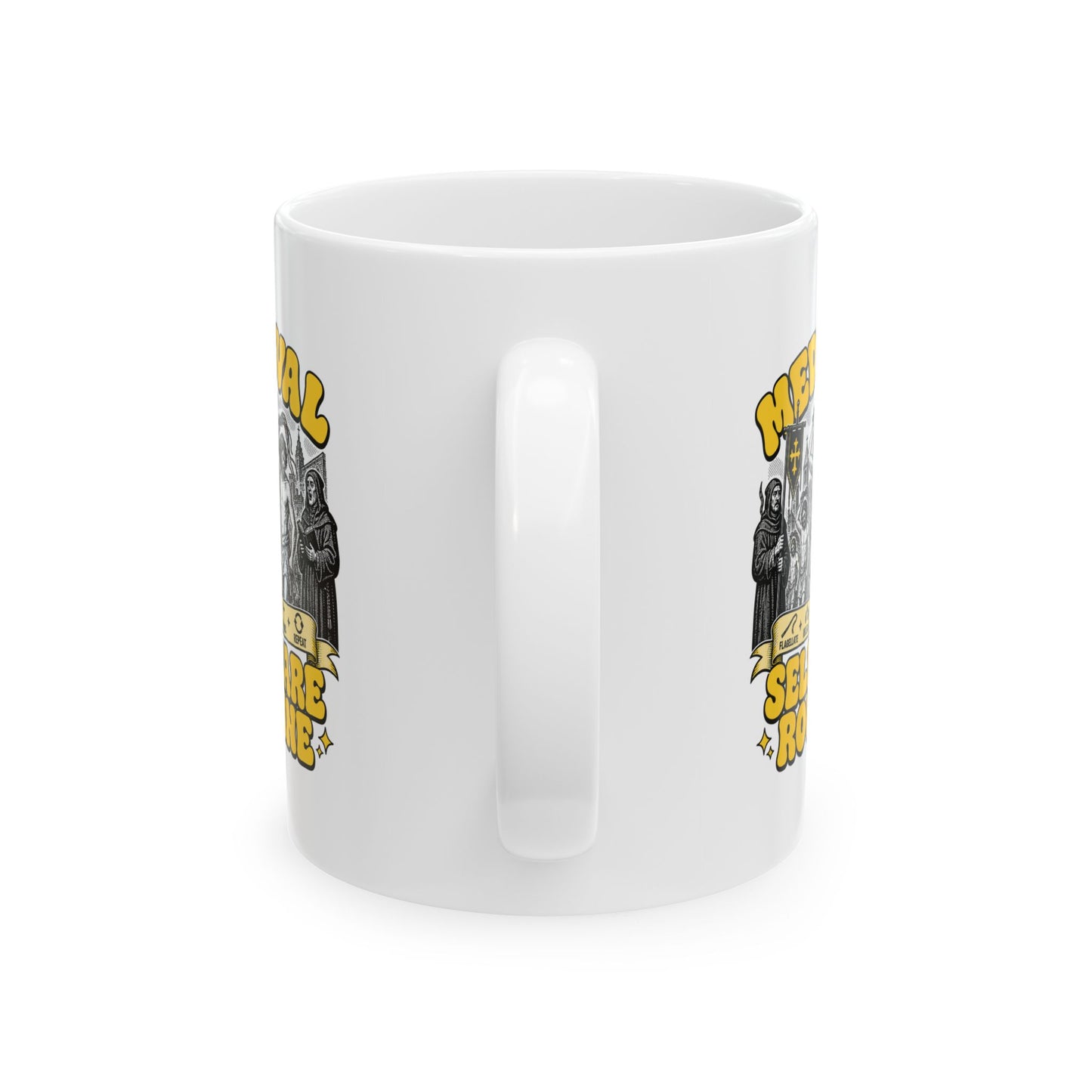 Flagellants Medieval Self Care Ceramic Mug, (11oz, 15oz)