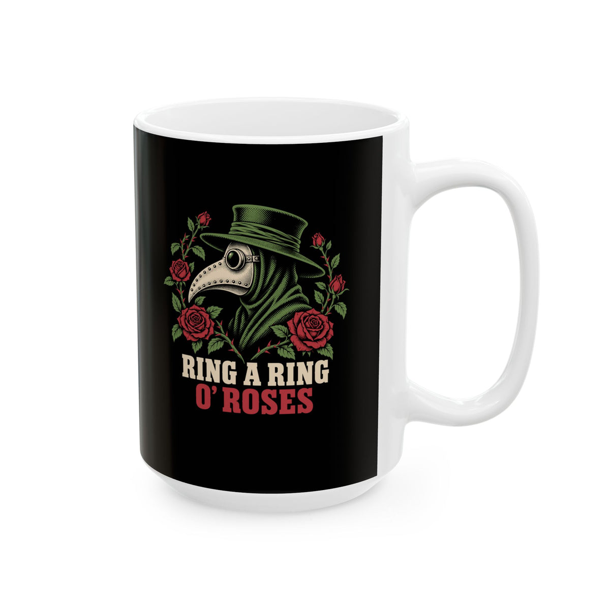Ring a Ring o' Roses Plague Doctor Ceramic Mug, (11oz, 15oz)
