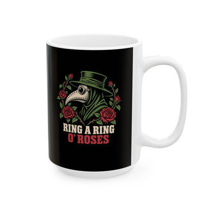 Ring a Ring o' Roses Plague Doctor Ceramic Mug, (11oz, 15oz)
