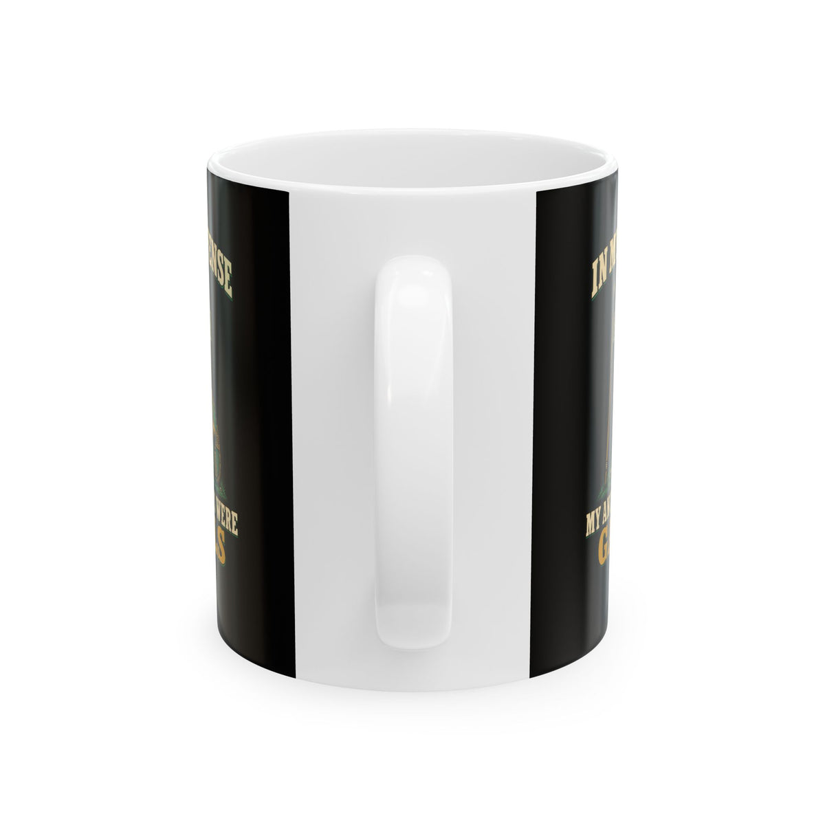 In My Defense Ancestors Were Gaels w/Cross Ceramic Mug, (11oz, 15oz)