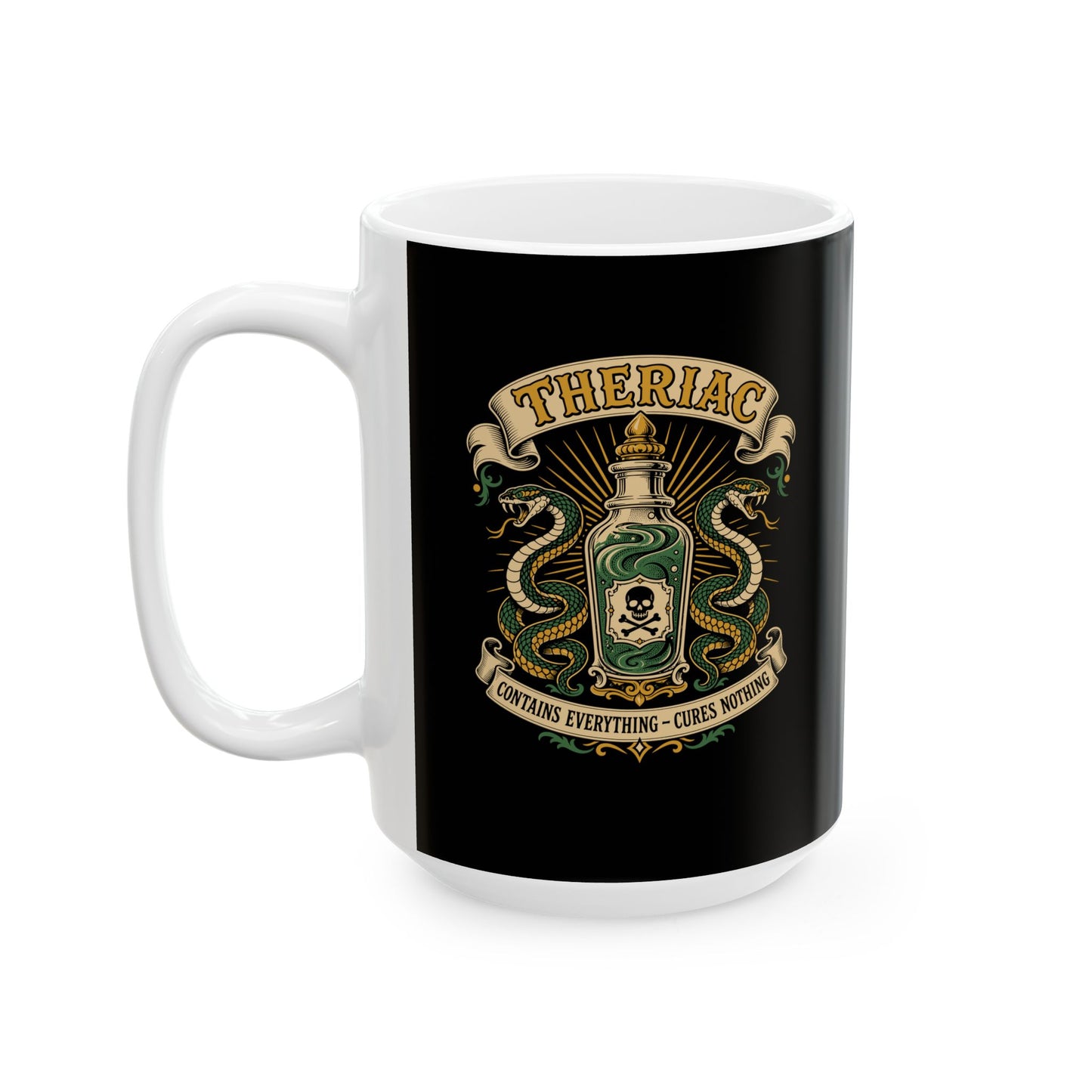 Theriac Old Time Remedy Ceramic Mug, (11oz, 15oz)