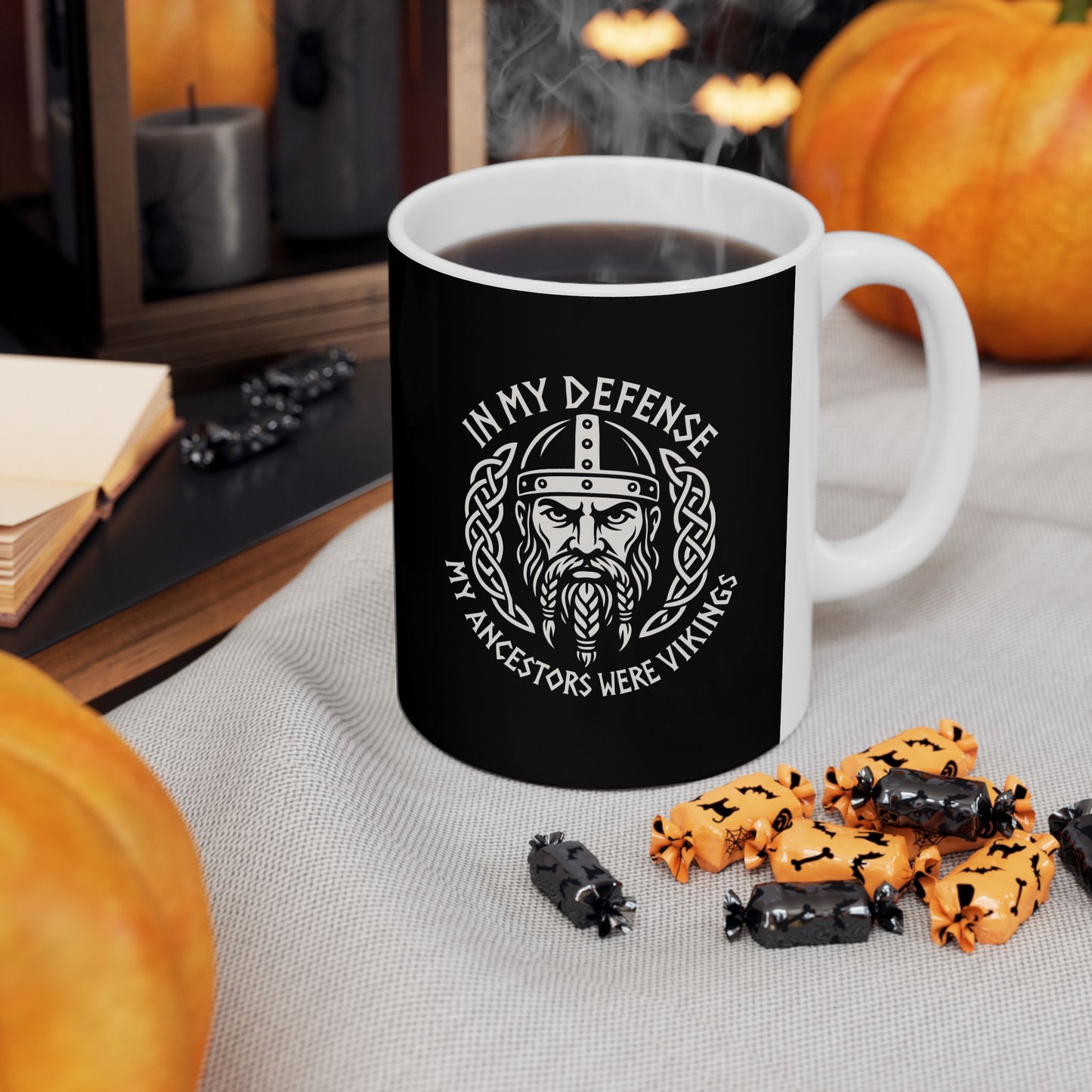 In My Defense My Ancestors Were Vikings Ceramic Mug, (11oz, 15oz)