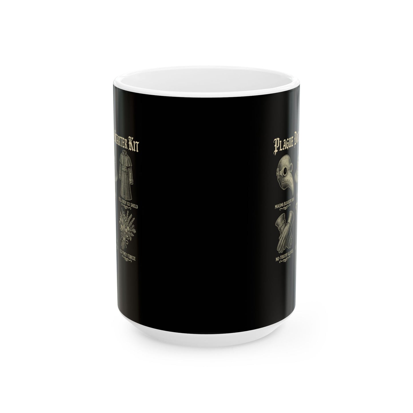 Plague Doctor Starter Kit Ceramic Mug, (11oz, 15oz)