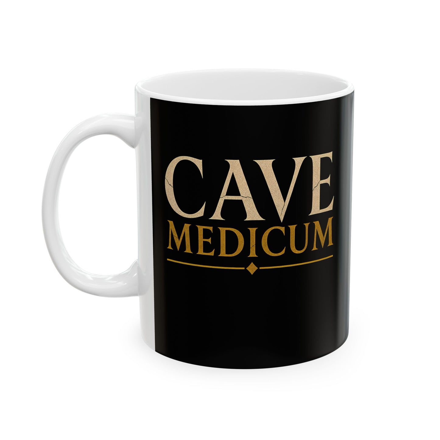 Carved Style Cave Medicum Beware the Doctor Ceramic Mug, (11oz, 15oz)