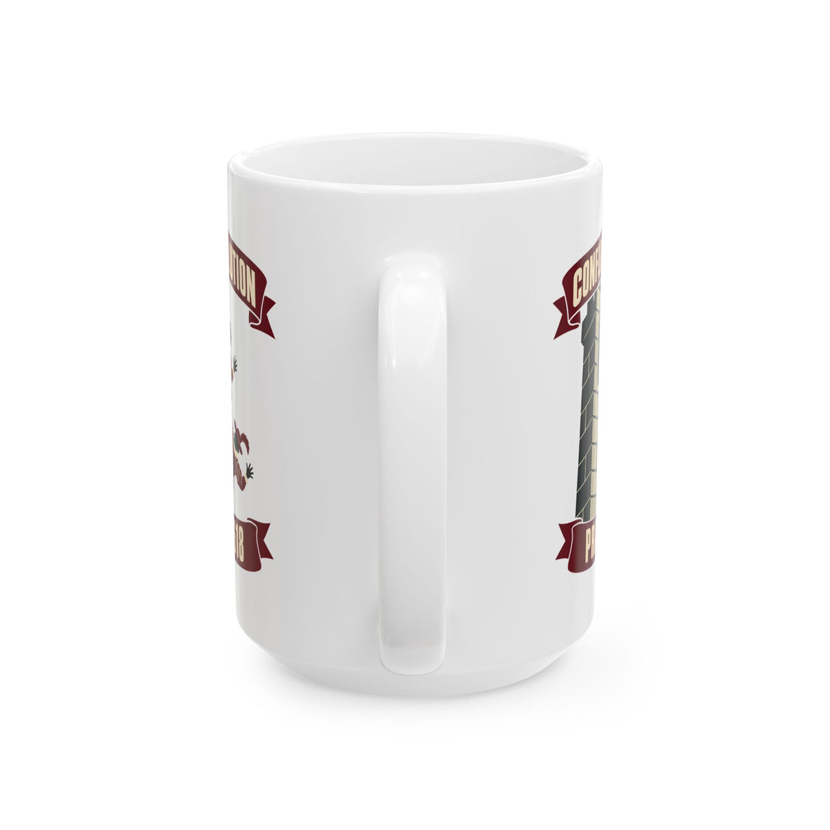 Prague Defenestration Conflict Resolution Poster Ceramic Mug, (11oz, 15oz)