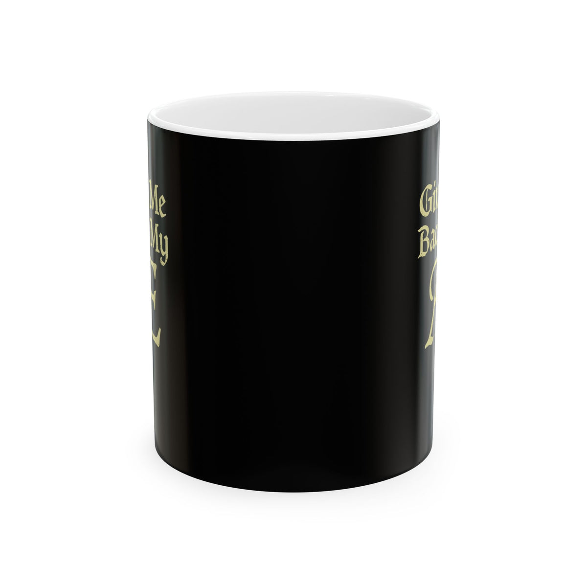 Old English Letter Ash Ceramic Mug, (11oz, 15oz)