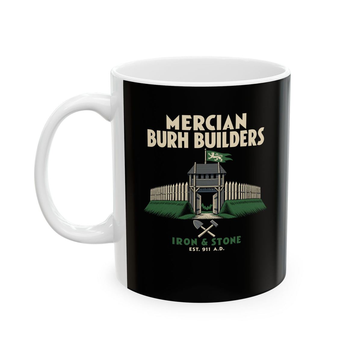 Mercian Burh Builders Iron and Stone Ceramic Mug, (11oz, 15oz)