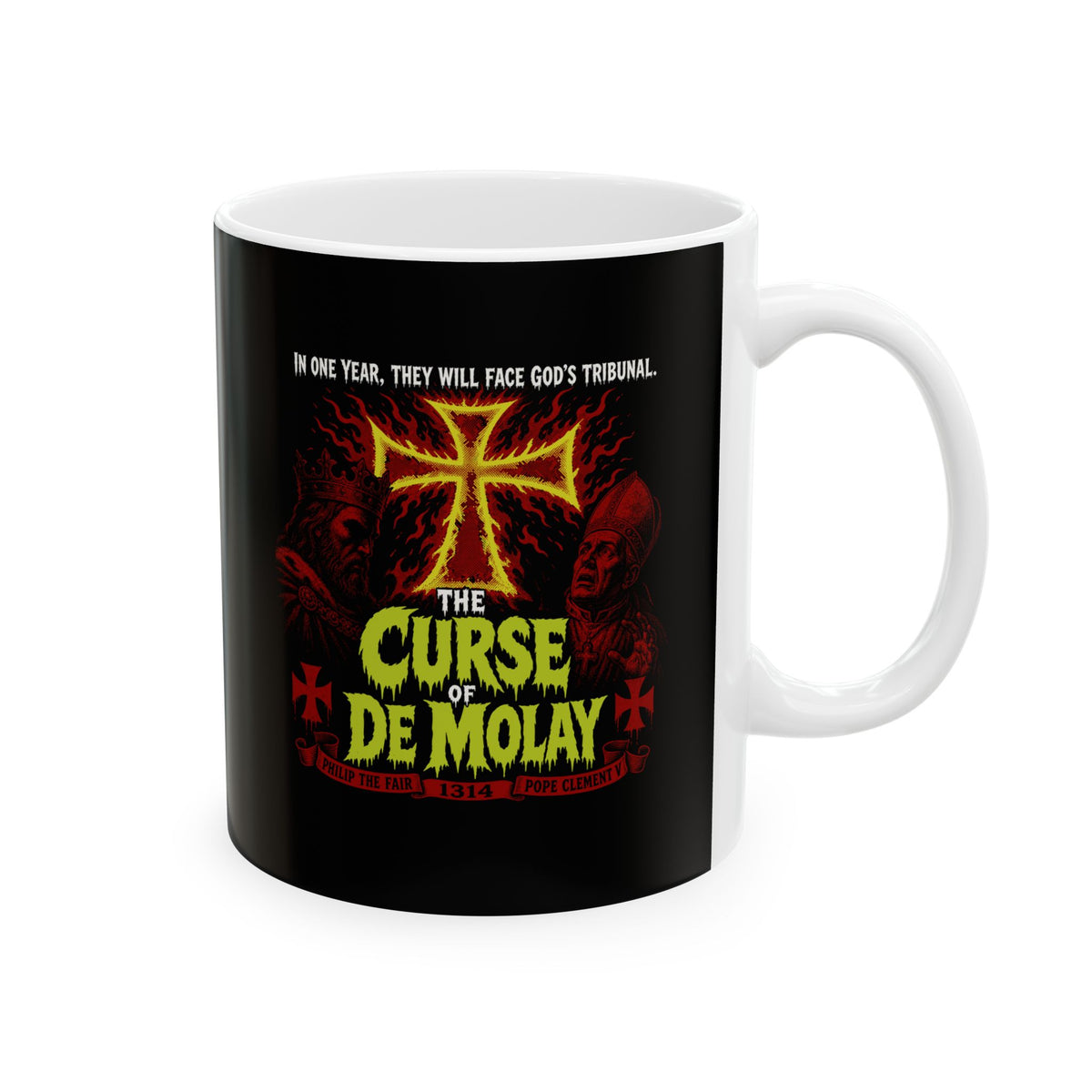 Curse of De Molay Templar B Movie Ceramic Mug, (11oz, 15oz)