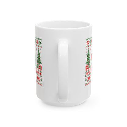 Sol Invictus Season Ugly Sweater Style Ceramic Mug, (11oz, 15oz)