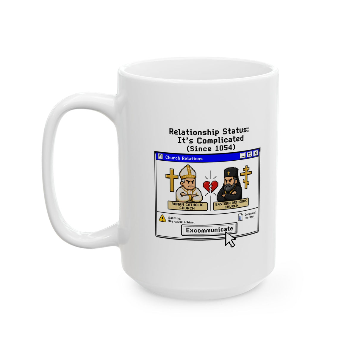 Great Schism 8 Bit Relationship Status Ceramic Mug, (11oz, 15oz)