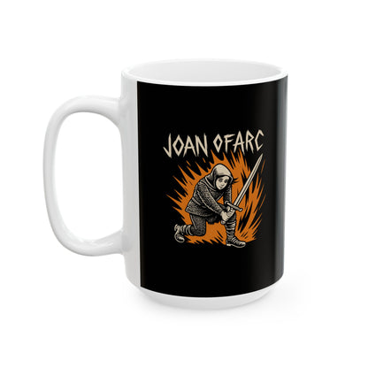 Punk Joan of Arc Ceramic Mug, (11oz, 15oz)