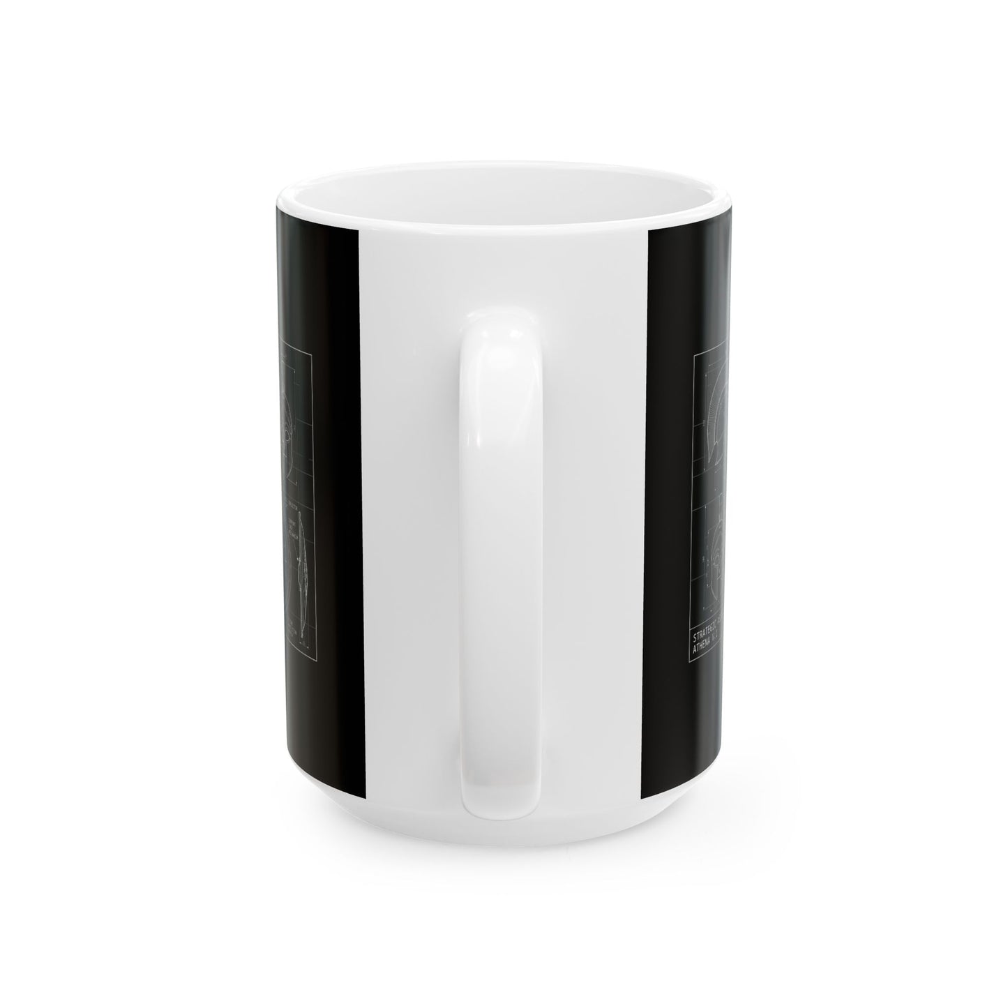 Athena Helmet Aegis Shield Schematic Ceramic Mug, (11oz, 15oz)