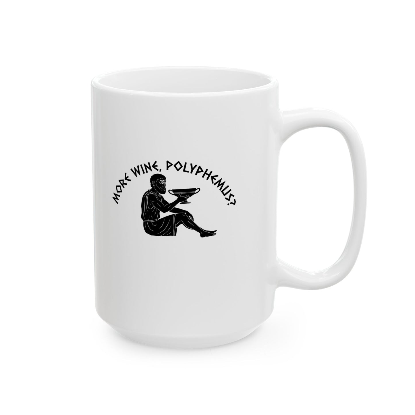 More Wine Polyphemus Cyclops Ceramic Mug, (11oz, 15oz)