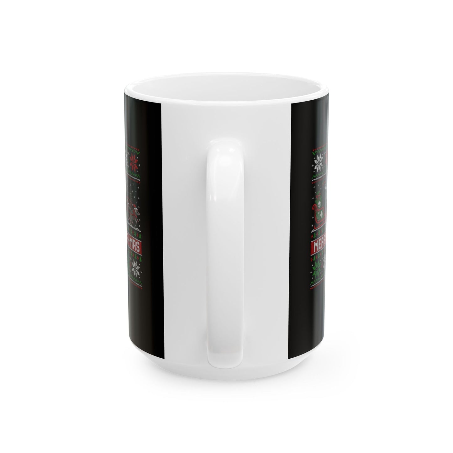 Merry Plaguemas Ugly Sweater Style Ceramic Mug, (11oz, 15oz)