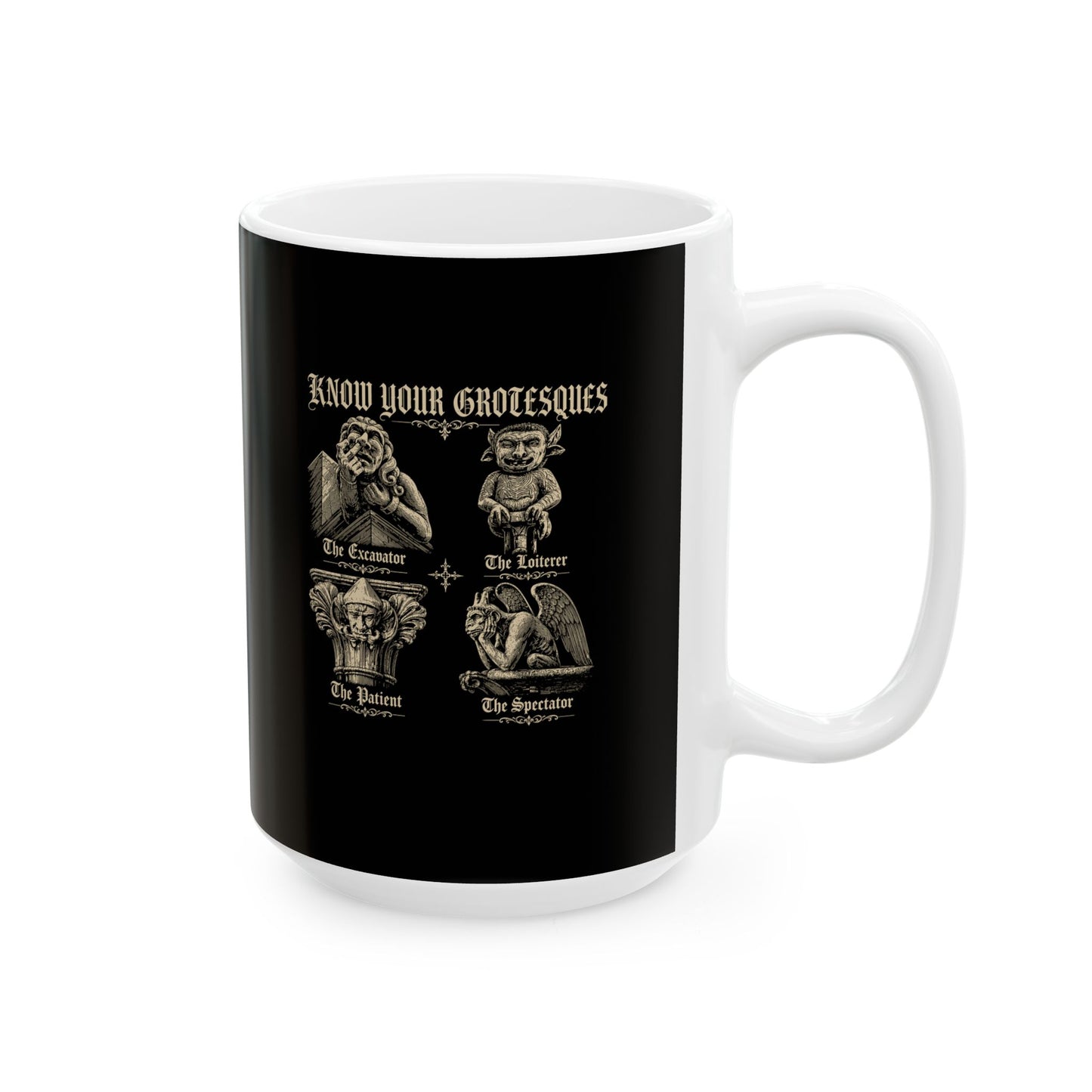 Know Your Grotesques Ceramic Mug, (11oz, 15oz)