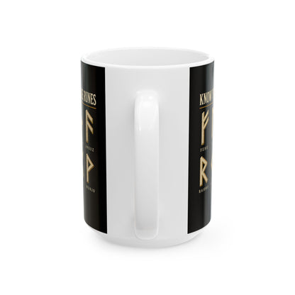 Know Your Norse Runes Ceramic Mug, (11oz, 15oz)