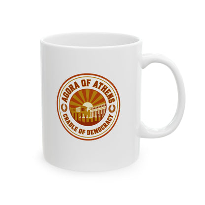 Athens Agora Cradle of Democracy Ceramic Mug, (11oz, 15oz)