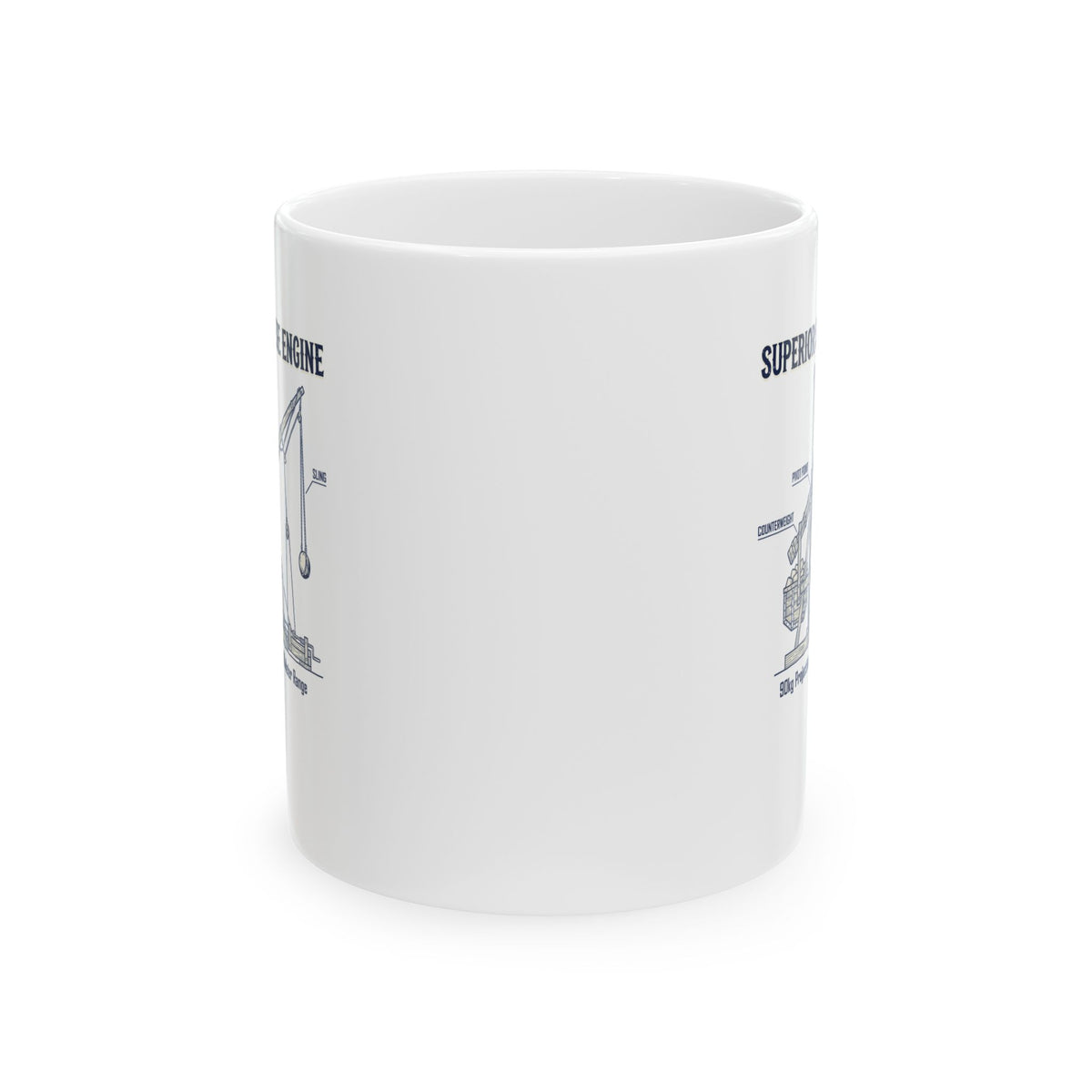 Trebuchet Schematic Siege Engine Ceramic Mug, (11oz, 15oz)