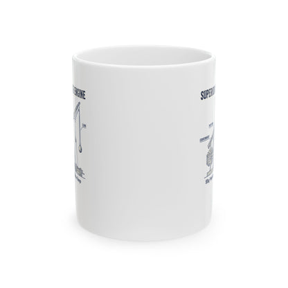 Trebuchet Schematic Siege Engine Ceramic Mug, (11oz, 15oz)