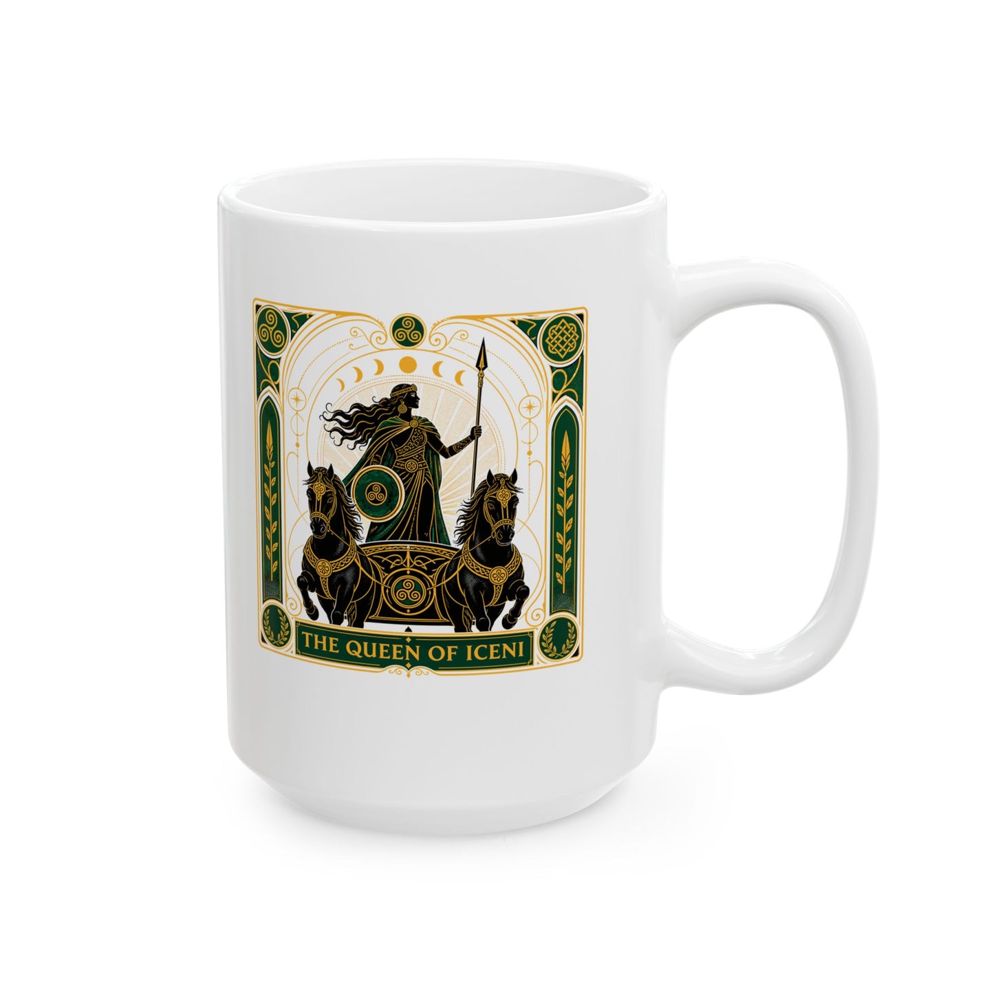 Boudica Queen of Iceni Tarot Ceramic Mug, (11oz, 15oz)