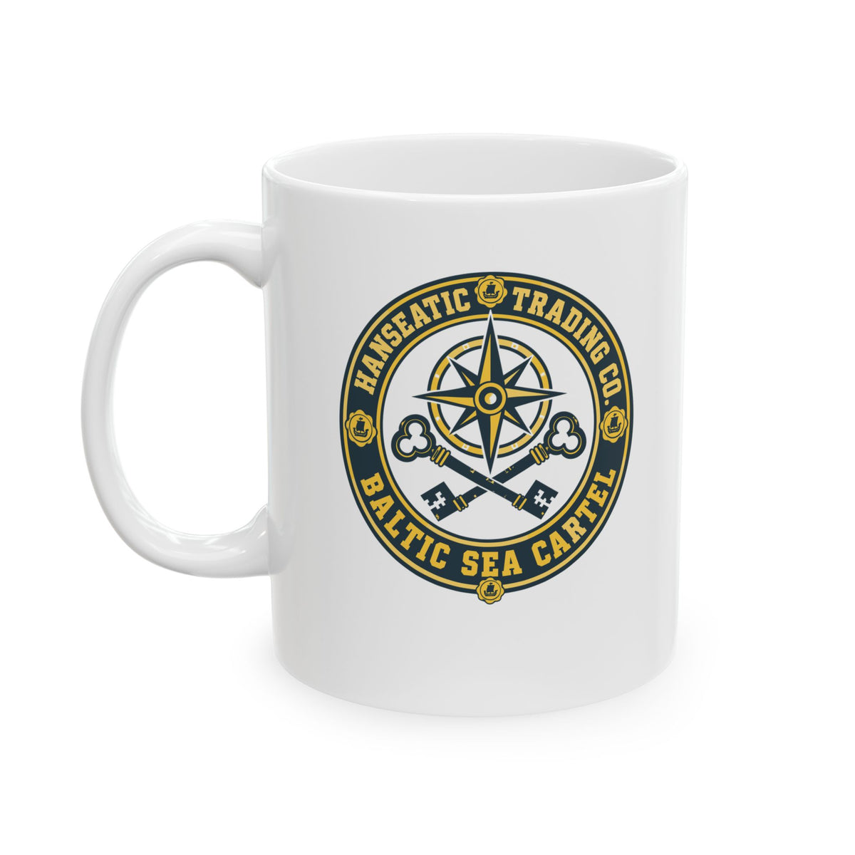 Hanseatic Trading Co Baltic Sea Cartel Ceramic Mug, (11oz, 15oz)