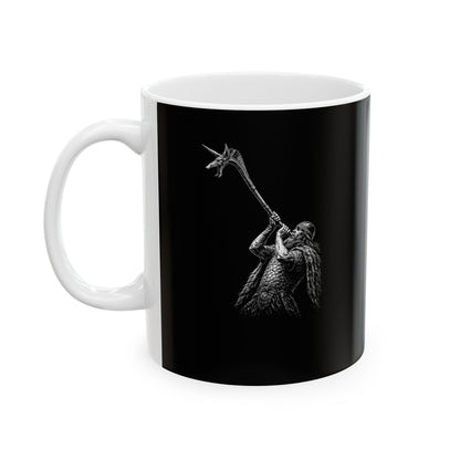 Celtic Warrior with Carnyx Ceramic Mug, (11oz, 15oz)