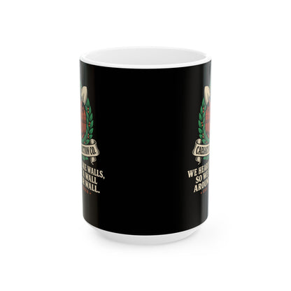 Caesar's Construction Co Crossed Shovels Ceramic Mug, (11oz, 15oz)