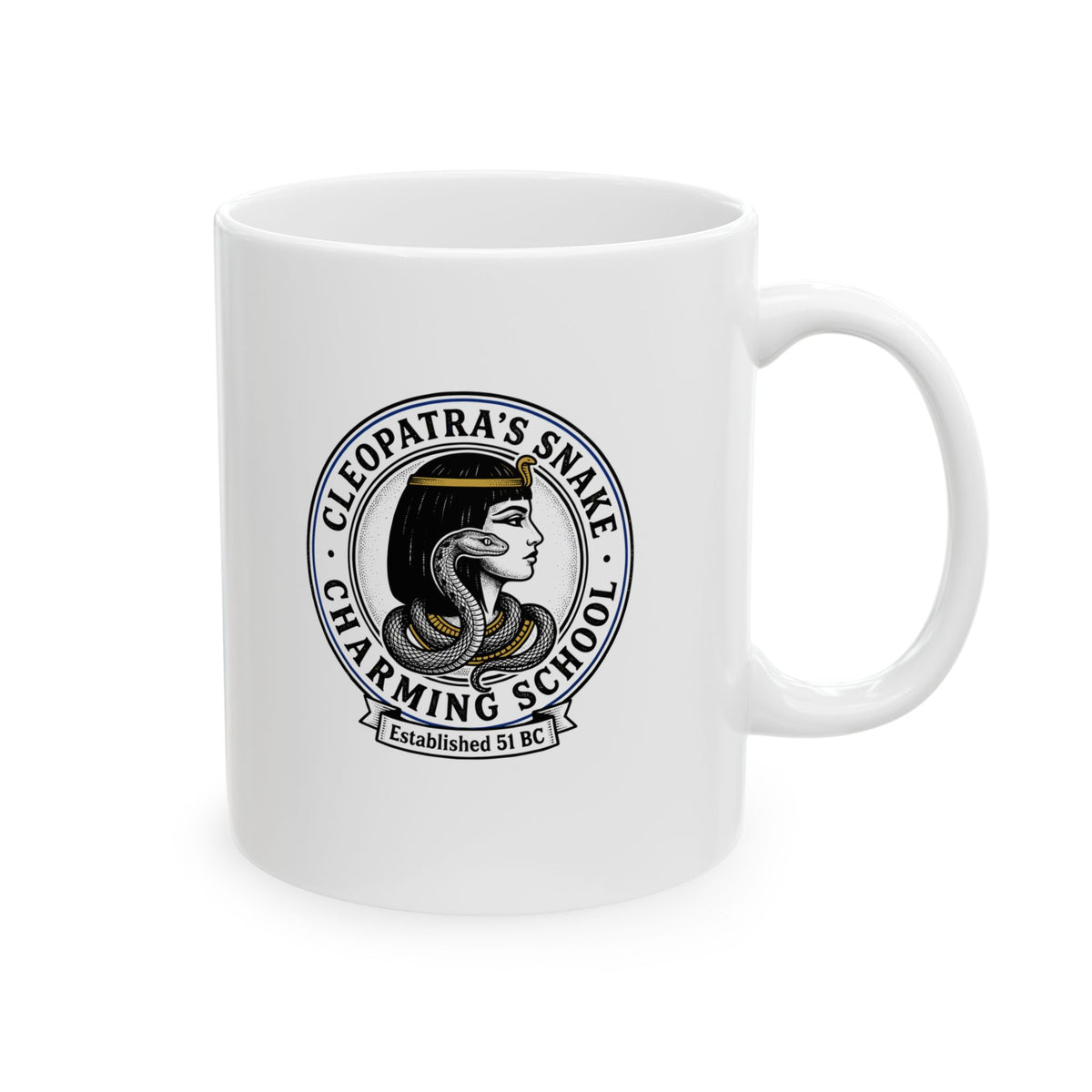 Cleopatra's Snake Charming School Ceramic Mug, (11oz, 15oz)