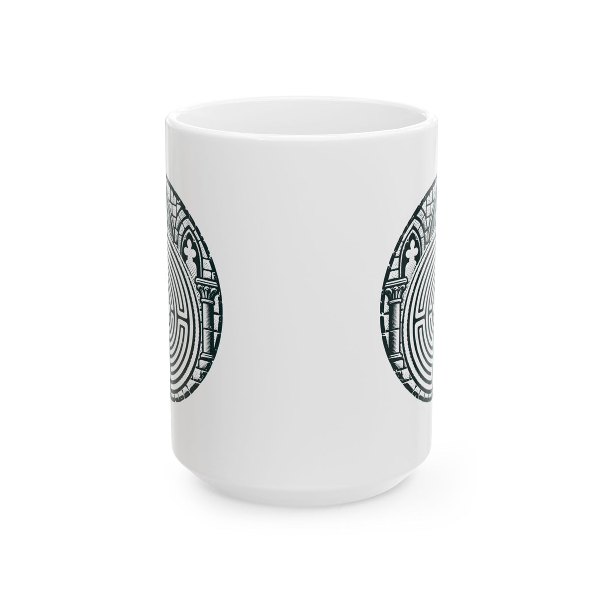 Chartres Cathedral Labyrinth Ceramic Mug, (11oz, 15oz)