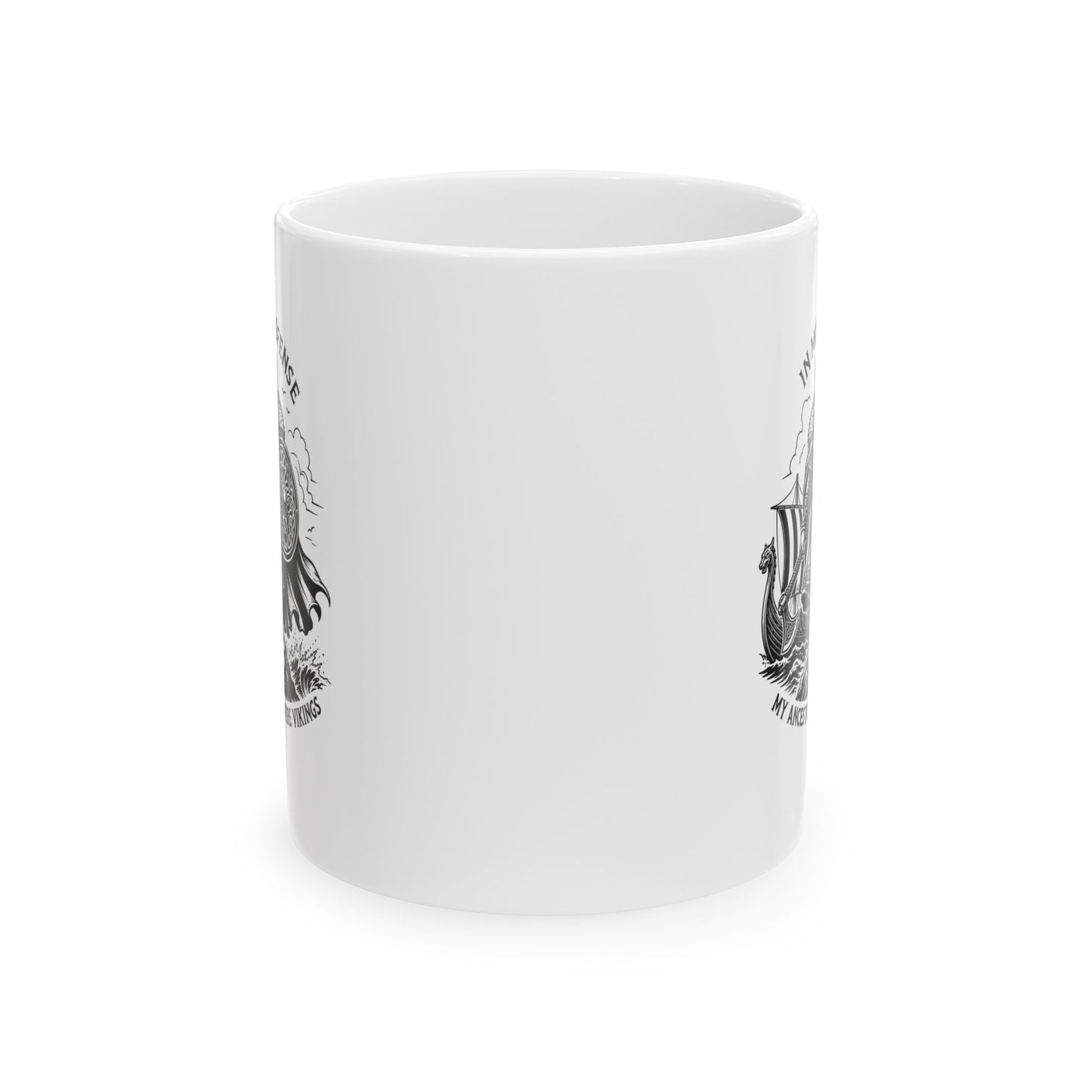 In My Defense Viking Ancestors Ceramic Mug, (11oz, 15oz)