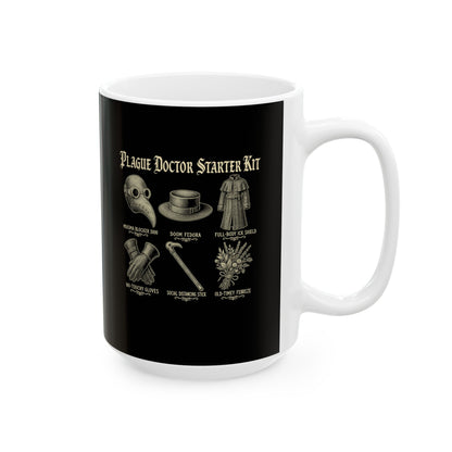 Plague Doctor Starter Kit Ceramic Mug, (11oz, 15oz)