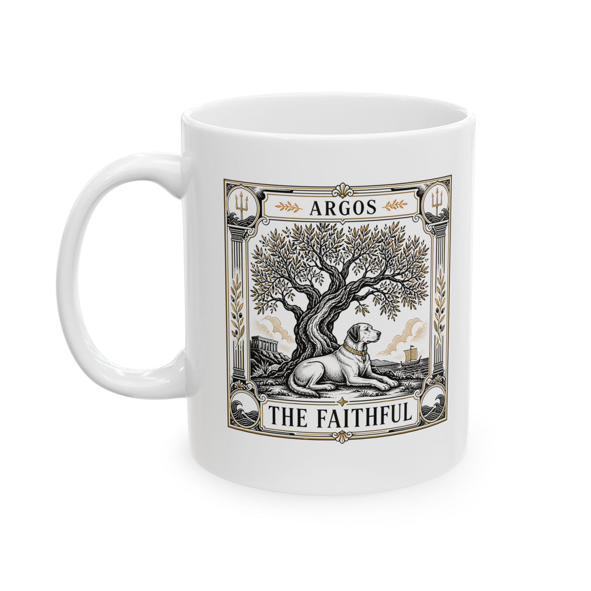 Faithful Argos Tarot Style Ceramic Mug, (11oz, 15oz)
