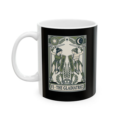 The Gladiatrici Tarot Ceramic Mug, (11oz, 15oz)