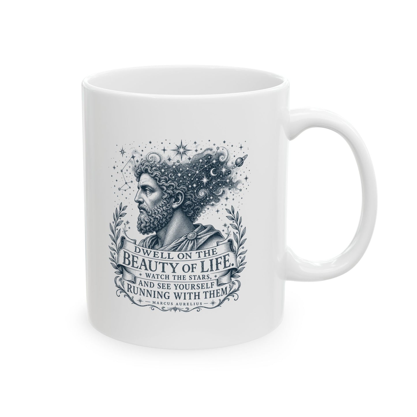 Running with the Stars Aurelius Quote Ceramic Mug, (11oz, 15oz)