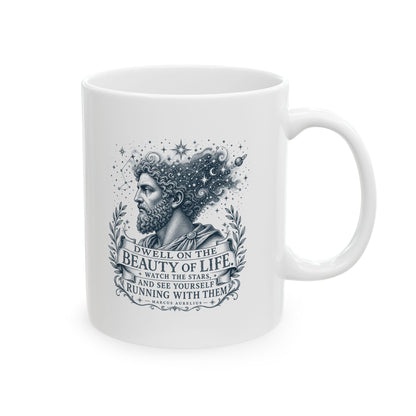 Running with the Stars Aurelius Quote Ceramic Mug, (11oz, 15oz)
