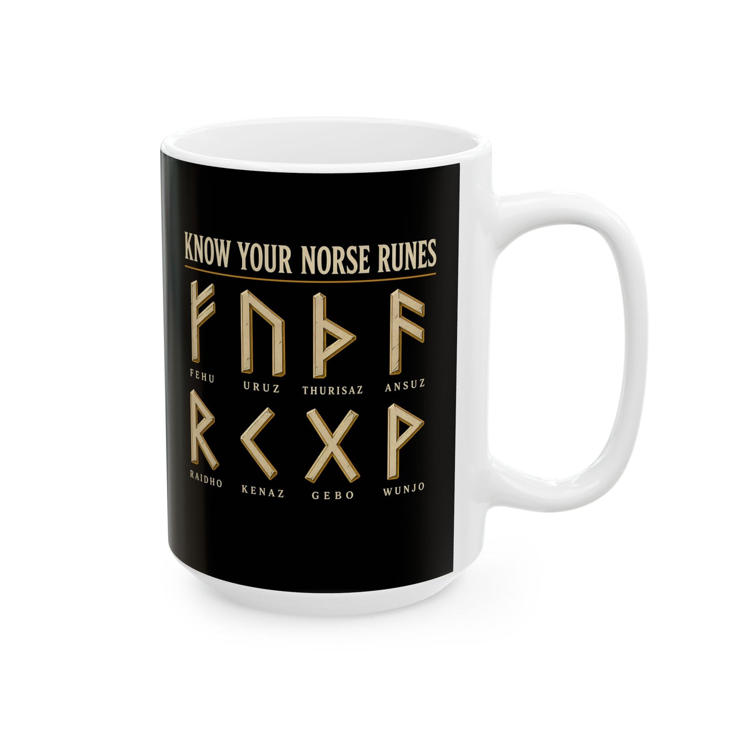Know Your Norse Runes Ceramic Mug, (11oz, 15oz)