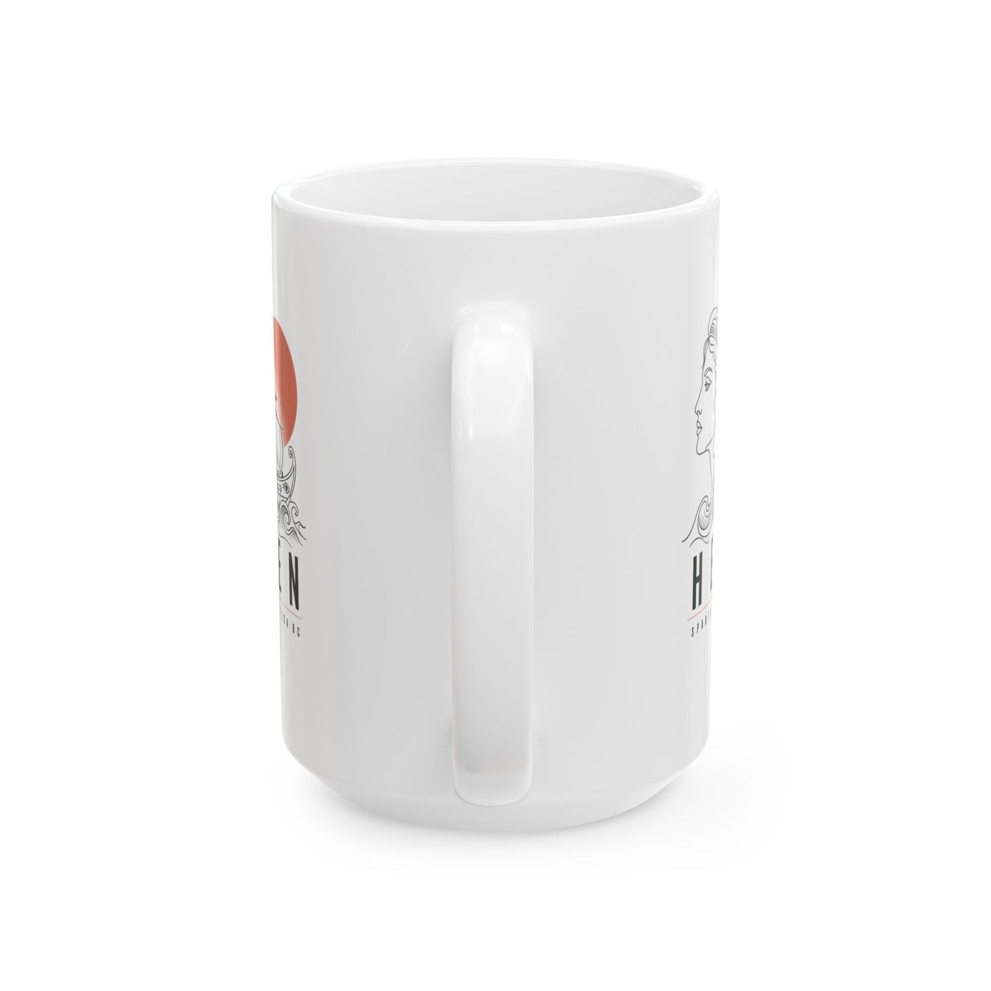 Helen of Troy Line Art Ceramic Mug, (11oz, 15oz)