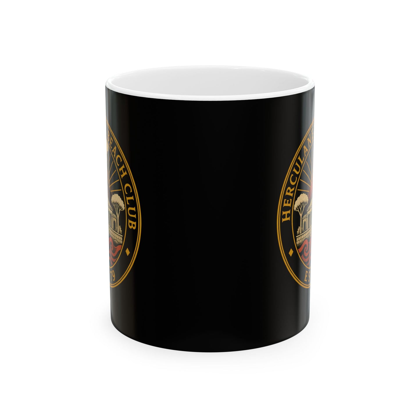 Herculaneum Beach Club Est 79 Ceramic Mug, (11oz, 15oz)