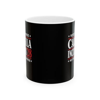 Caligula Incitatus Vote the Horse Ceramic Mug, (11oz, 15oz)