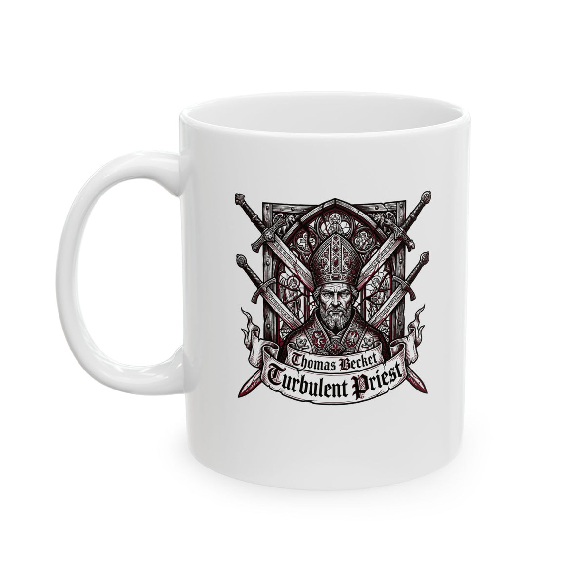 Thomas Becket Turbulent Priest Ceramic Mug, (11oz, 15oz)
