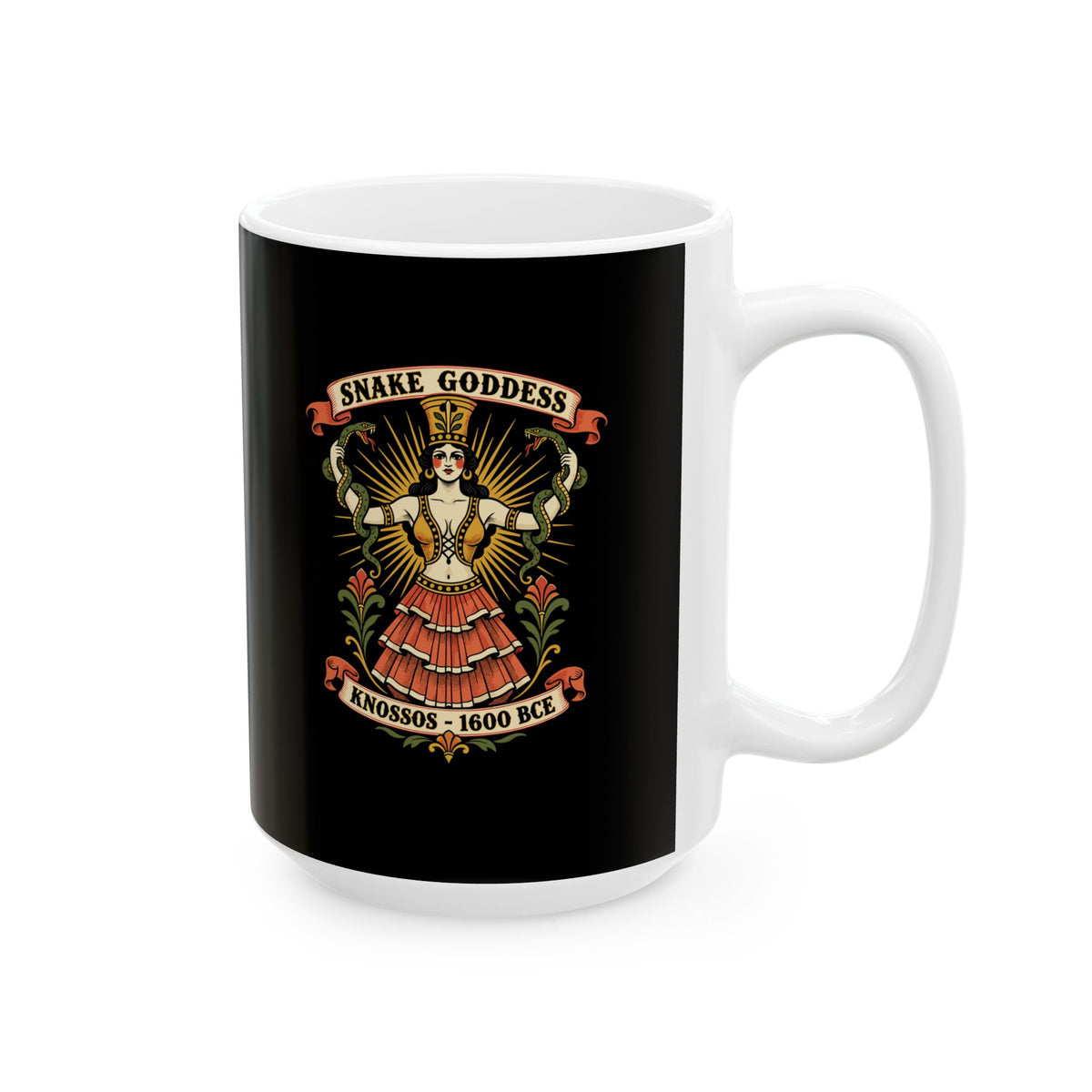 Snake Goddess Knossos Ceramic Mug, (11oz, 15oz)
