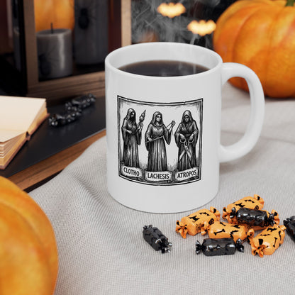The 3 Fates Clotho Lachesis Atropos Ceramic Mug, (11oz, 15oz)