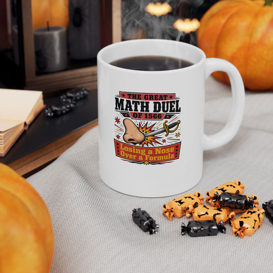Tycho Brahe Nose Math Duel Ceramic Mug, (11oz, 15oz)